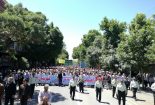 خلق حماسه ای دیگر از مردم دارالمومنین شهرستان خوی در راهپیمایی روز جهانی قدس