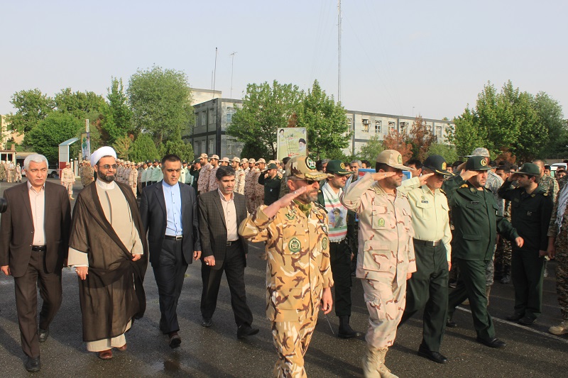 صبحگاه مشترک و رژه موتوری نیروهای مسلح در خوی برگزار شد