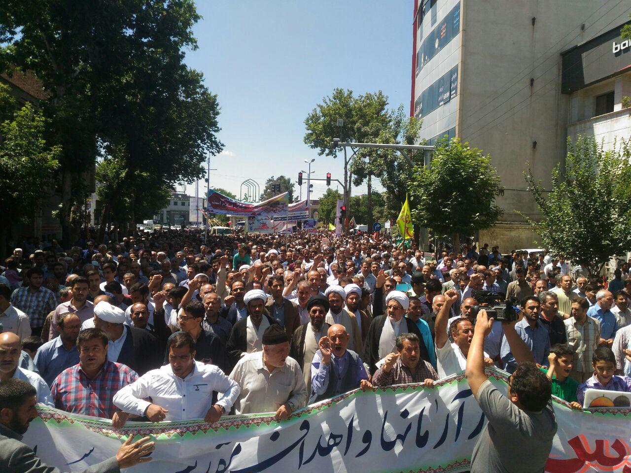 حضور پرشور مردم شهرستان خوی در راهپیمایی روز جهانی قدس