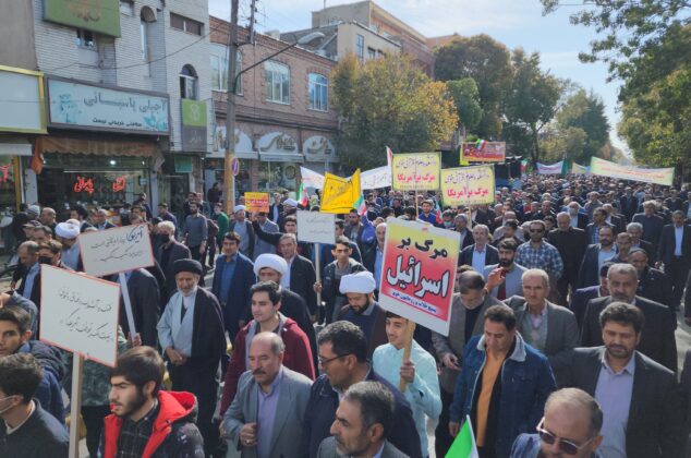 خروش یکپارچه مردم شهرستان خوی در روز ملی مبارزه با استکبار