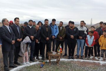 ساخت سالن ورزشی در روستای زلزله‌زده مرتضی‌قلی کندی خوی آغاز شد