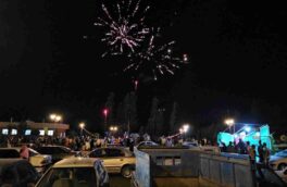 گزارش تصویری/ نورافشانی آسمان خوی در شب عید غدیر خم