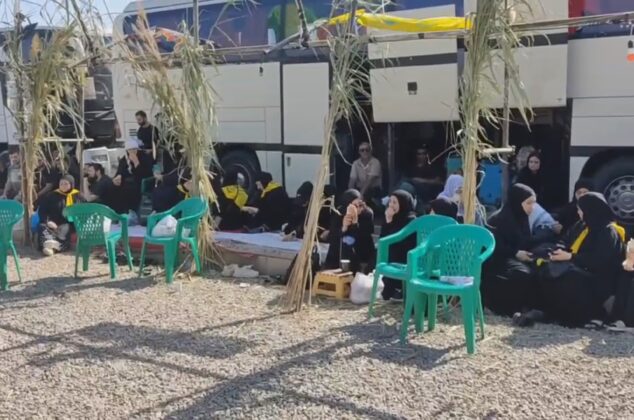 زائران اربعین حسینی کشور آذربایجان میهمان موکب العقیله شهرستان خوی