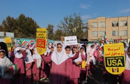  زنگ حمایت از مردم فلسطین در مدارس خوی به صدا در آمد