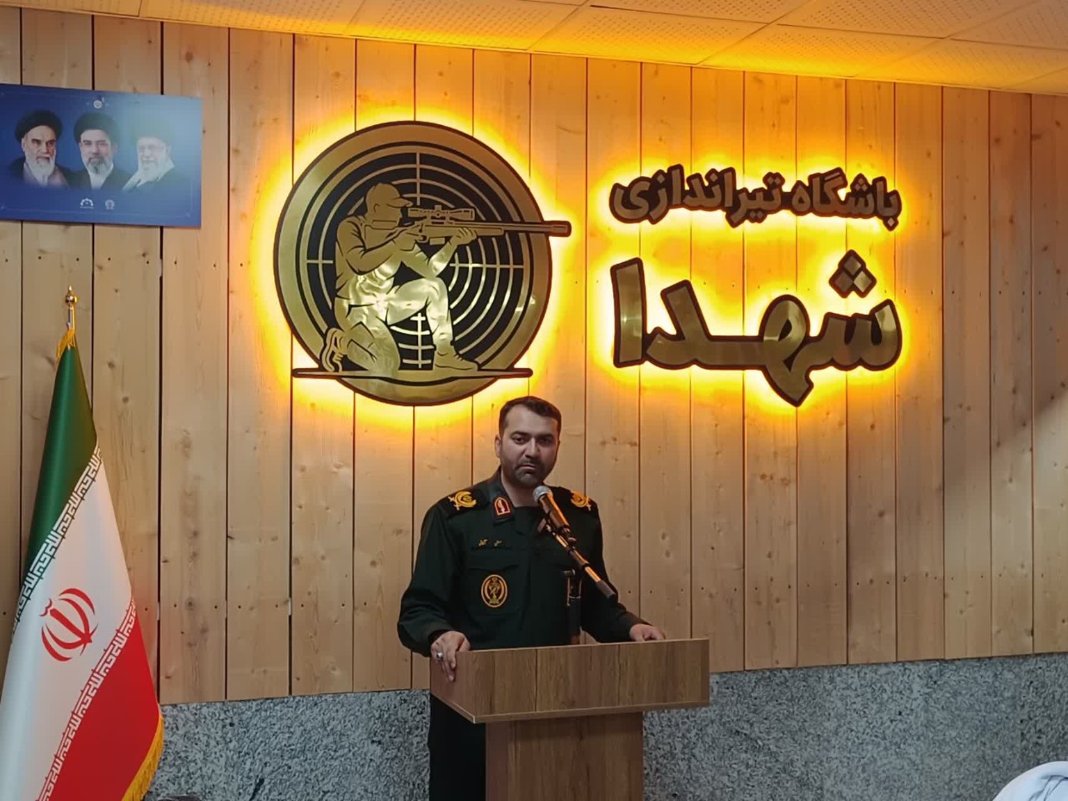 سخنرانی فرمانده سپاه خوی در آیین افتتاح سالن تیراندازی